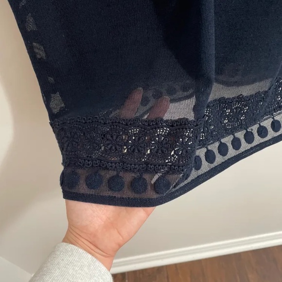 Lauren Ralph Lauren Lace-Trim Short-Sleeve Top - Picture 5 of 7